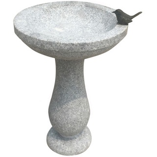 Dehner Granit-Vogeltränke, Ø42/H57 cm, Grau