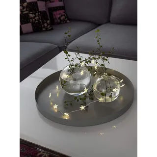 Konstsmide 3139-103, Leichte Dekorationskette, Silber, Metall, Kunststoff, IP20, Stern, Transparent - Silber