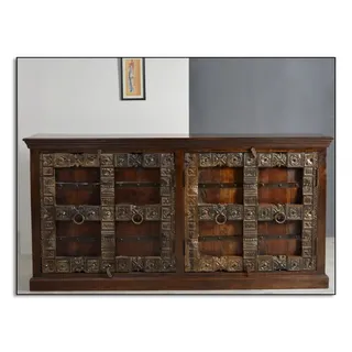 Kolonial Sideboard Schrank Kommode Almirah 180 cm recycling Holz massiv