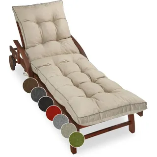 sunnypillow Liegenauflage 200 x 60 x 13 cm Beige 1 St.