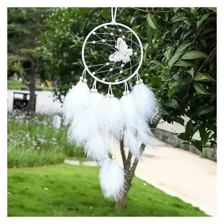 Cover-Discount, Wanddeko, Traumfänger Dreamcatcher Motiv weiss