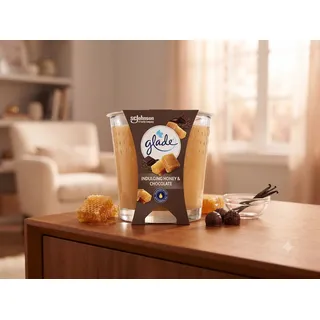 Glade Honey&Chocolate Duftkerze 112 g bronze