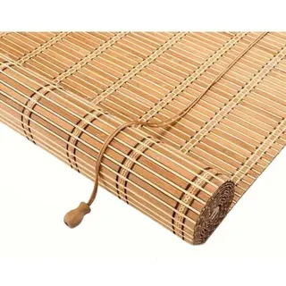 Pair Ineasicer Rollo Aus Natürlichem Bambus, Außenrollo, Premium-holzjalousie Für Küchenfenstertüren, Bambusrollos, 70 % Verdunkelung (60 X 140 Cm)