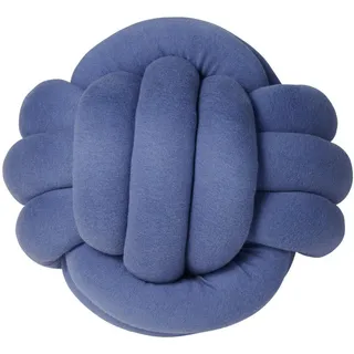 nordic coast company Knotenkissen 30 x 30 cm Blau