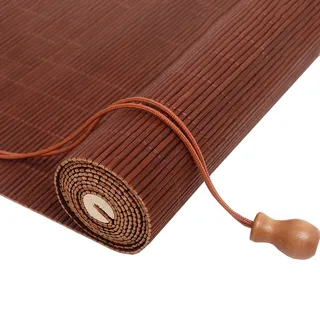 Bambusrollo Ohne Bohren Bambus Rollo Aussenbereich 40 50 60 70 80 90 100 110 120 140 160cm Bambus Jalousien Innen Sonnenschutz Wetterfest Bambus Raffrollo Für Fenster Und Türen(Brown)