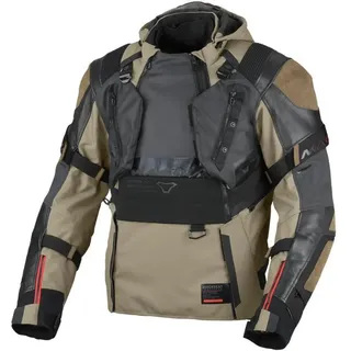 Macna Tryton Textiljacke Hellgrau/Schwarz XL