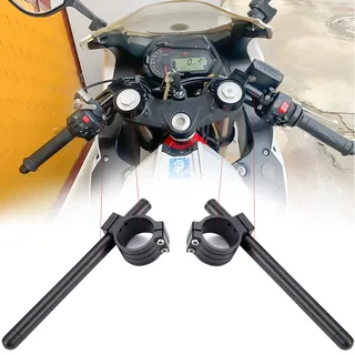 Fullibars Ø 52mm stummellenker für moto gabel Ø 52mm cafe racer custom mit neigung 10 °mit Lenkrohre 22.2mm aus Aluminium