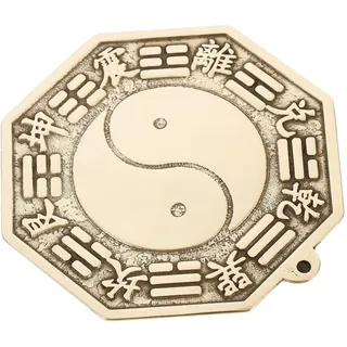 Homoyoyo Feng Shui Tai Chi Spiegel Ornament Messing 8,1cm Für Heimdekoration Und Exorzismus Böse Geister Vertreibend Langlebig Und Dekorativ