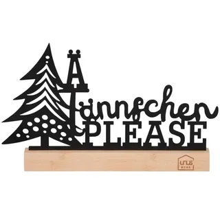 UNUS Aufsteller Tännchen Please Weihnachtsdeko aus Metall in Schwarz | Gr.: onesize