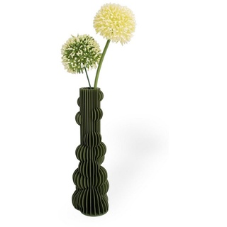 Shapes - Decorations Dekovase Bubble Two - Exclusive by Martin Žampach, Vase, 10 Farben, 3D-Druck (Einzelmodell, Vase mit Borosilikatglas zur Nutzung mit Wasser), Wasserdicht; Leichte Struktur innerhalb des Materials (Rillung) grün