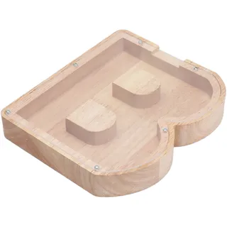 Holz-spardose Mit Englischem Alphabet, Buchstabe B