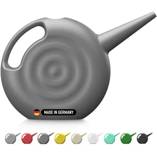 Blowmold.Design Gießkanne Silber - Gießkanne 2l - Gießkanne Zimmerpflanzen schmal - Robust für Innen und Außen - Perfekt für Zimmerpflanzen & Garten