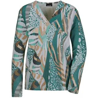 GOLDNER Sweatshirt Animalprint Grau/Grün 46