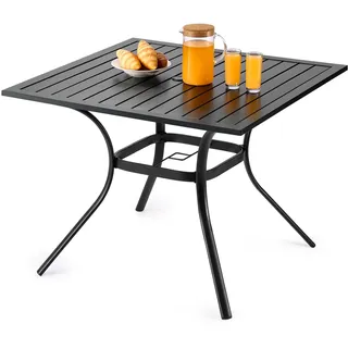 Vevor Terrassentisch Gartentisch 94 x 94 x 68 cm Schwarz