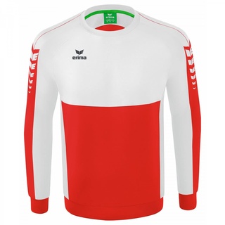 Erima Unisex Casual Six Wings Sweatshirt, rot/weiß, L