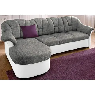 DOMO collection Eckcouch Kunstleder 3-Sitzer Grau
