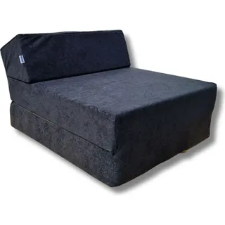 Natalia Spzoo Schlafsessel Klappmatratze Faltmatratze 160x60x12 cm - 0001 - Schwarz