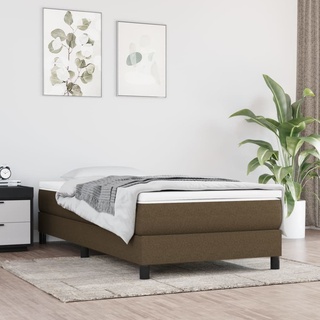 Furniture-Möbel |Boxspringbett Dunkelbraun 80x200 cm Stoff | eleganten Design