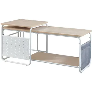 [en.casa] Fernsehtisch, Eiche, Metall, 110x46.5x40 cm, Wohnzimmer, Wohnwände, Lowboards, Lowboards stehend