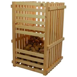 STOLMAK Kartoffelkiste 50x80x50 cm Kartoffel Aufbewahrungsbox Holz Zwiebel Obstkiste Gemüse Aufbewahrung Holzkisten Kartoffelbox Groß