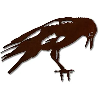 ARTTEC Rabe Vogel (Edelrost-Deko) (groß) - hochwertige Gartendeko aus Metall - Rost Deko für Garten, Balkon & Terasse - Metall Deko zum Aufstellen - Made in Germany