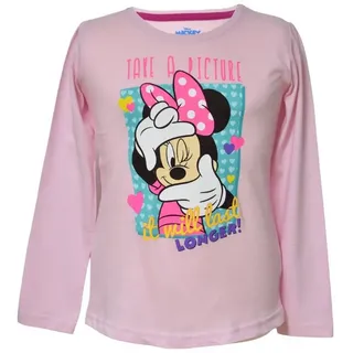 Disney Langarmshirt Disney Minnie Mouse in Rosa | Gr.: 98