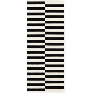 HANSE HOME Vika Wollteppich 80 x 200 cm Schwarz/Weiß
