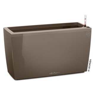 Lechuza Übertopf CARARO Premium taupe hochglanz, 75 x 30 x 42,5 cm, rechteckig, Kunststoff