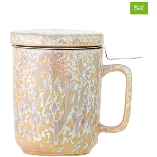 Bloomingville 3tlg. Set: Teetasse "Yuma" in Beige - 250 ml