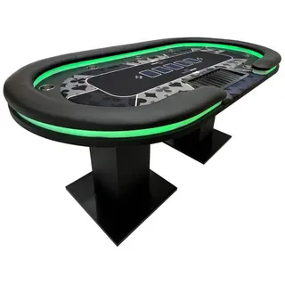 Home Deluxe Led-Pokertisch, Schwarz, Holzwerkstoff, Metall, 106x213 cm, Spielzeug, Kinderspielzeug, Kinderspiele