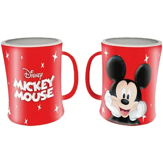 Disney Kindertasse Mickey Mouse, Hellrot, Keramik, 312 ml, 13x11.5x9.5 cm, Füttern, Kindertrinkflasche & Kinderbecher