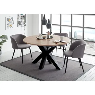 storado.de Big System Rund 110 x 78 cm schwarz/braun