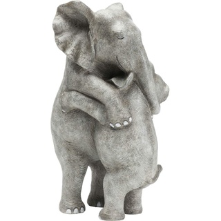 Kare Design Deko Figur Elephant Hug, Grau, Deko Figur, Deko Objekt, Elefant, 36x22x15 cm (H/B/T)