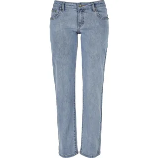 URBAN CLASSICS Straight Niedrig Geschnittene Jeans Light Blue Washed 34