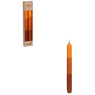 Mica Decorations Spitzkerze Mica Spitzkerze Dip-dye Stearin orange - 2 Stück