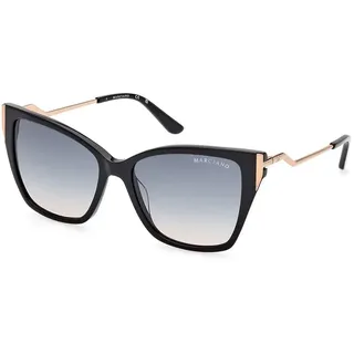 Guess Marciano Gm0833 Damen-sonnenbrille - Shiny Black / Gradient Blue - One Size