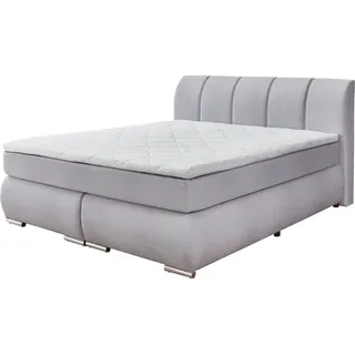 SUN GARDEN Boxspringbett 180 x 200 cm H3 Grau