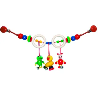 HESS SPIELZEUG Kinderwagenkette Babyspielzeug Kinderwagenkette Ente & Frosch BxLxH 520x50x140mm NEU bunt