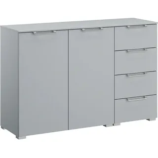 Novel Sideboard, Hellgrau, Kunststoff, 2 Fächer, 4 Schublade(n) Schubladen, 120x81x42 cm, Blauer Engel, Goldenes M, BQ - Bündnis für Qualität, Made in Germany, Typenauswahl, Beimöbel erhältlich, stehend, in verschiedenen Größen Holzdekoren erhältlich, Wohnzimmer, Kommoden & Sideboards, Sideboards