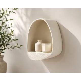 Maison ESTO Deko-Wandregal Wandregal Regal NUVARO organisch Creme Marmor-Komposit 39 cm weiß