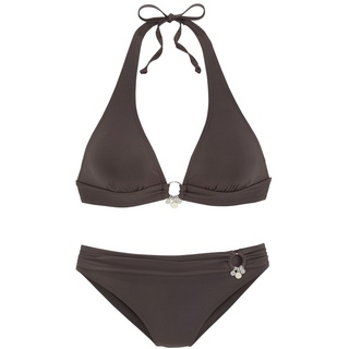 S.Oliver Triangel-Bikini Damen braun Gr.34 Cup C/D
