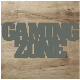 Namofactur LED Dekolicht Gaming Zone - Gamer Licht Wanddeko mit RGB Farbwechsel, LED fest integriert, RGB Farbwechsel, Wanddekoobjekt USB Wohnzimmer Leuchte mit Fernbedienung grau