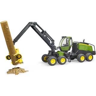 Bruder 02135 - Harvester mit Baumstamm grün/schwarz 1:16