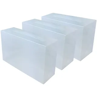DynaSun 3X PP368T Schuhbox Schuhkasten Lagerkasten Box Schuhschachtel für Aufbewahrung Schuhe Faltbare Halter für Damen und Herren