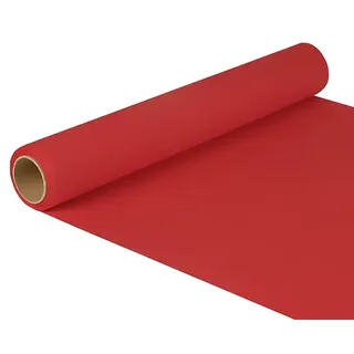 Papstar Tischläufer, Tissue "ROYAL Collection" 5 m x 40 cm rot auf Rolle, 6 x 1 Rolle