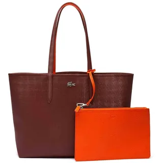 Lacoste Damen Henkeltasche SHOPPING BAG, Handtasche,Griff-Tasche,DUNKELROT/ORANGE (M49),Einheitsgröße (One Size) - Einheitsgröße