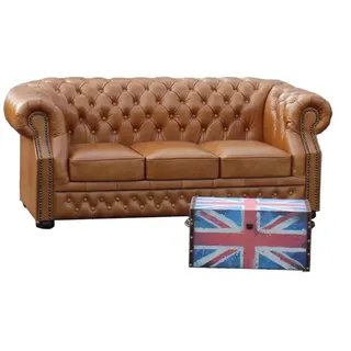 Original Chesterfield Windsor Sofa 3-er Klassische Couch