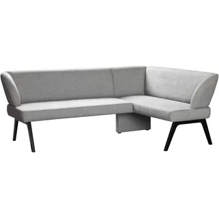 OTTO home Eckbank OTTO HOME "Aretha Küchenbank, Polsterbank, Esszimmerbank, Breite 215 cm", grau (antarctica, schwarz), B:215cm H:86cm T:150cm, Holzwerkstoff, Massivholz, Polyester, Polyurethan, Sitzbänke, Eckbank, Moderne Bank in tollen Farben, Nosagfederung, 