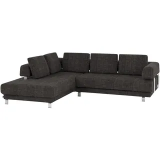 Stylife Ecksofa, Braun, Metall, Uni, 5-Sitzer, Füllung: Polyurethan (Pur), Ottomane links, L-Form, 277x235 cm, Goldenes M, Typenauswahl, Fußauswahl, Stoffauswahl, seitenverkehrt erhältlich, Hocker Rücken echt, individuell planbar, Wohnzimmer, Sofas & Couches, Wohnlandschaften, Ecksofas