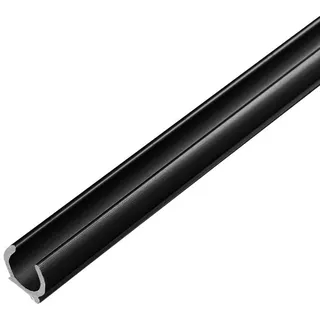 LYSEL® U-Laufschiene Kederschiene Kederleiste Aluminium grau schwarz beige braun 0° 45° 90°, (1-tlg), 1000 x 12.2 x 11.6 mm [L x B x H] - Alu schwarz 90 Grad schwarz 100 cm